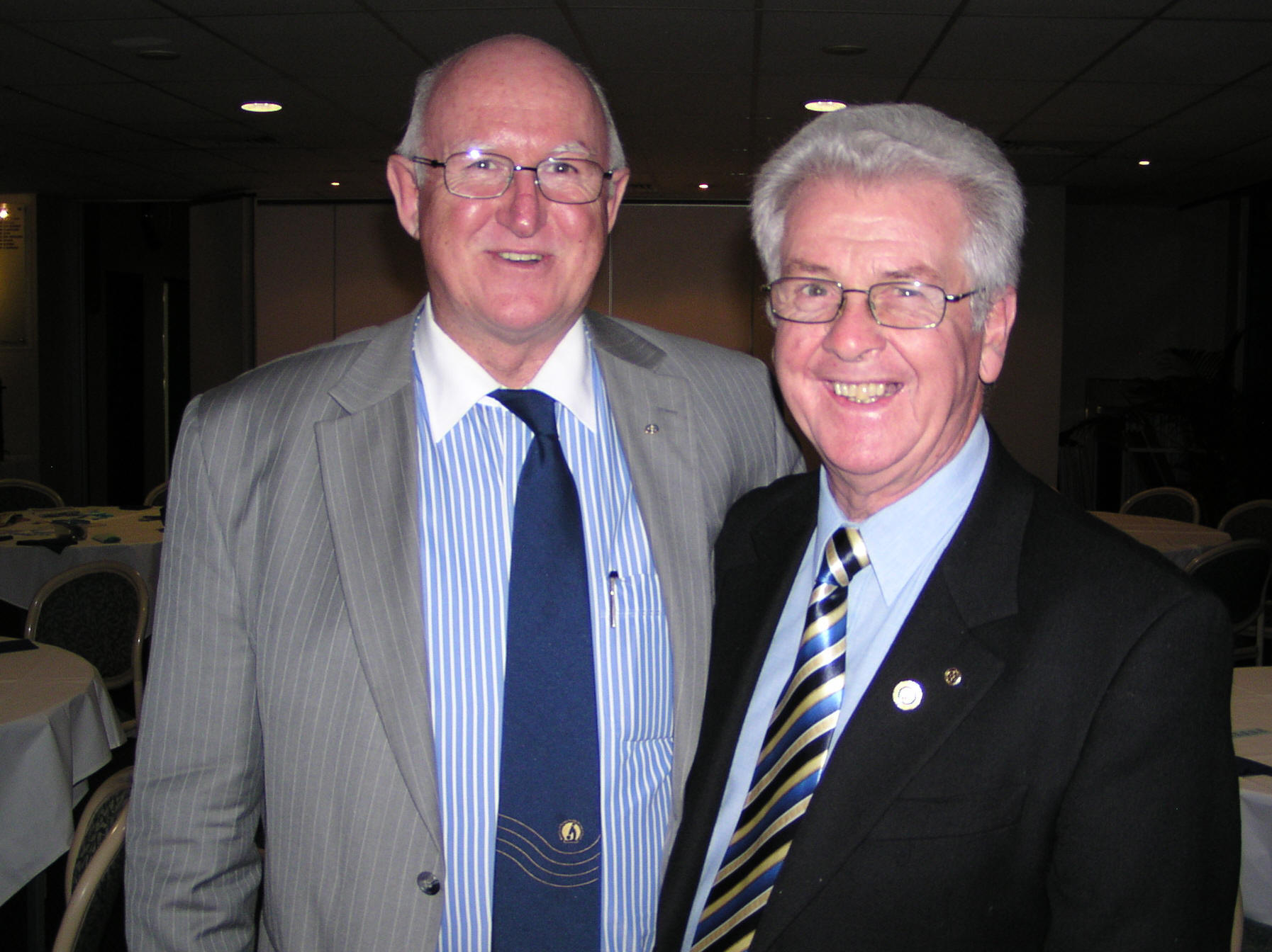Guest Speaker Terry Davis with Strathfield Rotarian Niall King