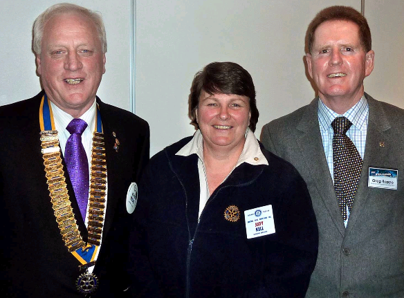 President Kevin Freund with Judy Kell and Greg Rappo