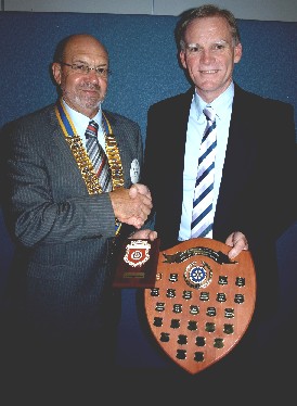 President Grahame True and the Ray Sherry Shield Awardee Raymund Bannister