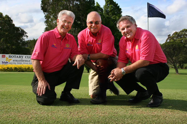 Movers and shakers wearing their Trish T-shirts: Rotarians Niall King, Les Hockley and Ray Wilson Movers and shakers wearing their Trish T-shirts: Rotarians Niall King, Les Hockley and Ray Wilson
