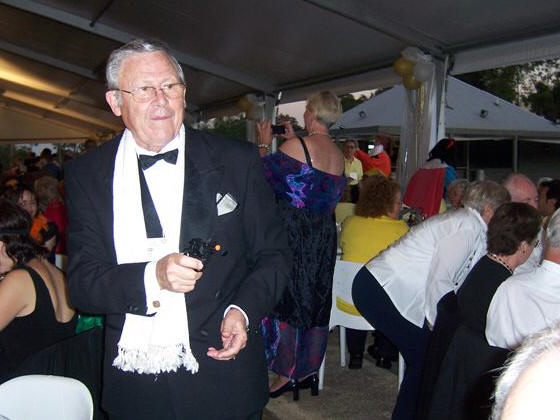 Past President and Club conference coordinatorTed Ingall acts out a hollywood scene