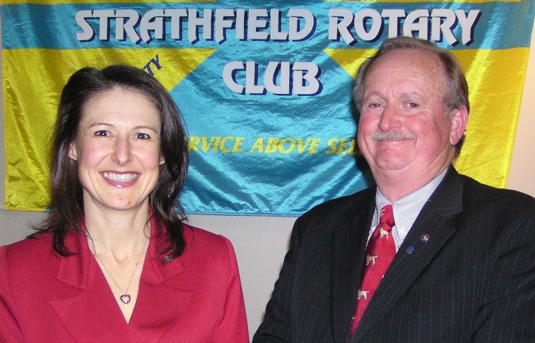 Dr Helena Popovic and President Peter Smith