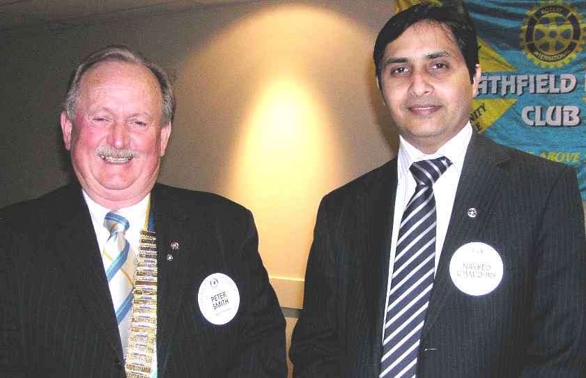 President Peter Smith and Roatarian Naveed Chaudhry